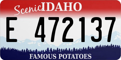 ID license plate E472137