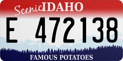 ID license plate E472138