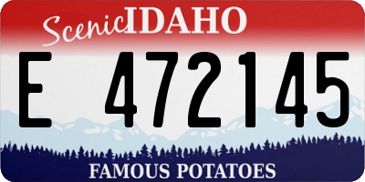 ID license plate E472145