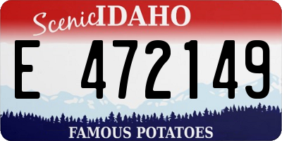 ID license plate E472149