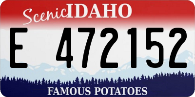 ID license plate E472152