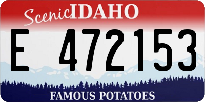 ID license plate E472153