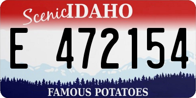ID license plate E472154