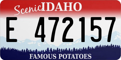 ID license plate E472157
