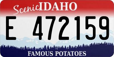 ID license plate E472159