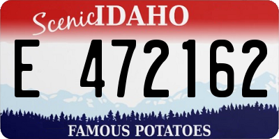 ID license plate E472162