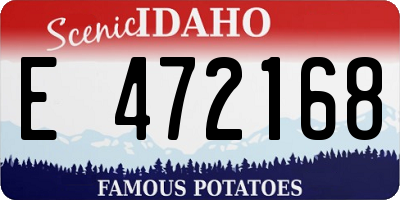 ID license plate E472168