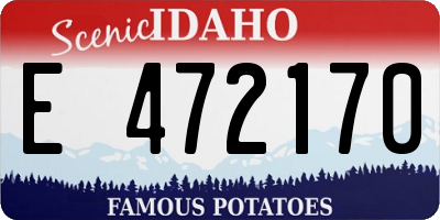 ID license plate E472170