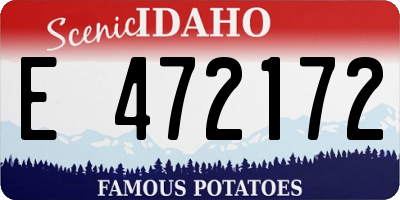 ID license plate E472172