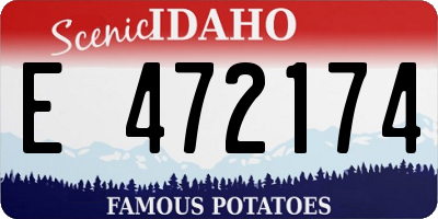 ID license plate E472174