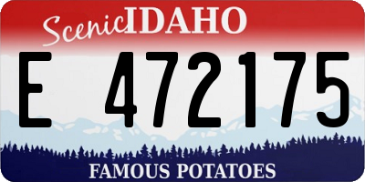 ID license plate E472175