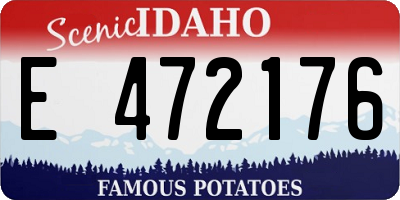 ID license plate E472176