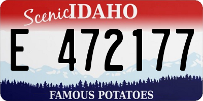 ID license plate E472177