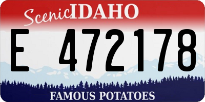 ID license plate E472178