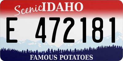 ID license plate E472181