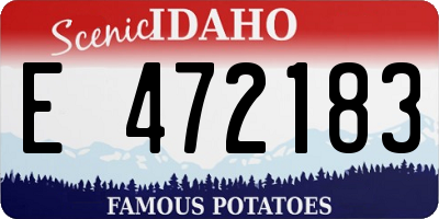 ID license plate E472183