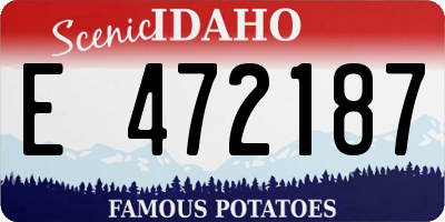 ID license plate E472187