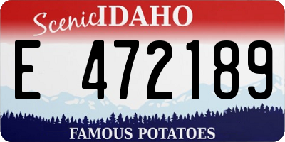 ID license plate E472189