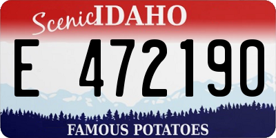 ID license plate E472190