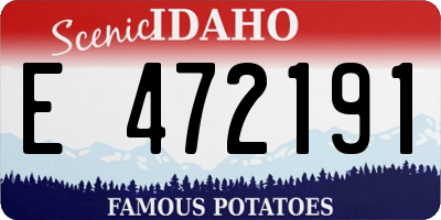 ID license plate E472191