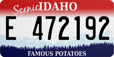 ID license plate E472192