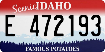 ID license plate E472193
