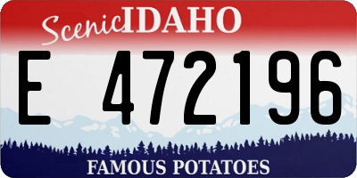 ID license plate E472196