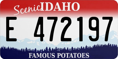 ID license plate E472197