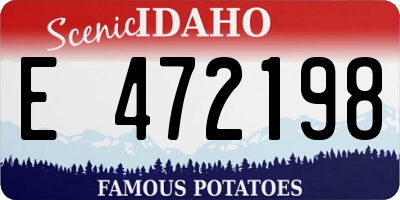 ID license plate E472198