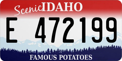 ID license plate E472199