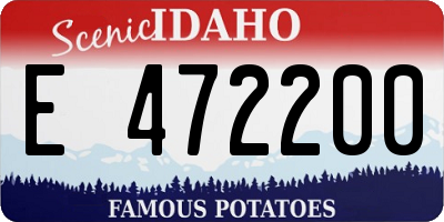 ID license plate E472200