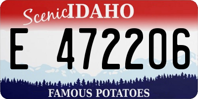 ID license plate E472206