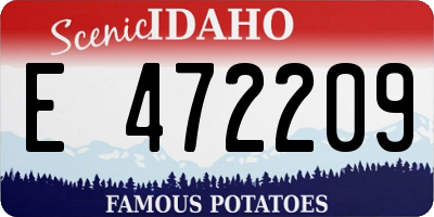 ID license plate E472209
