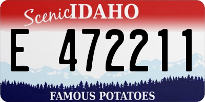 ID license plate E472211