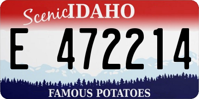 ID license plate E472214