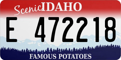 ID license plate E472218