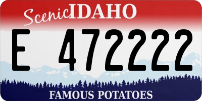 ID license plate E472222