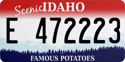 ID license plate E472223