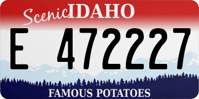 ID license plate E472227
