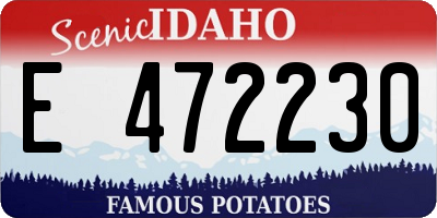 ID license plate E472230