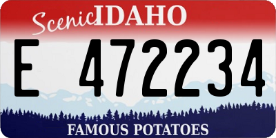 ID license plate E472234