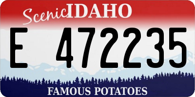 ID license plate E472235