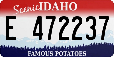 ID license plate E472237