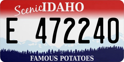 ID license plate E472240