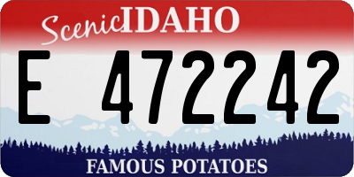 ID license plate E472242