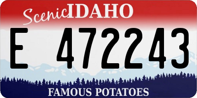 ID license plate E472243