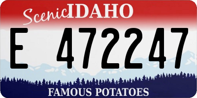 ID license plate E472247