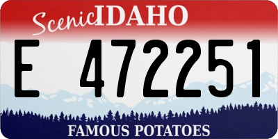 ID license plate E472251