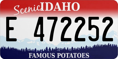 ID license plate E472252