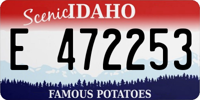 ID license plate E472253
